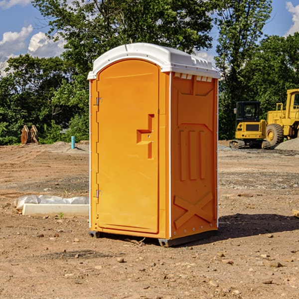 do you offer hand sanitizer dispensers inside the portable restrooms in Steuben